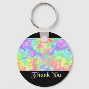 Rainbow Thank You Key Ring