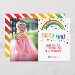 Rainbow Thank You Photo Card