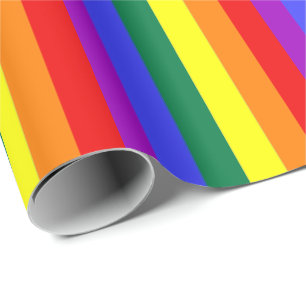 Rainbow Themed Gay Pride Colourful Wrapping Paper