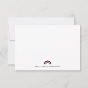 Rainbow Themed LGBTQ Flat Note Card
