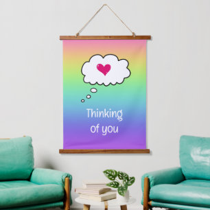 Rainbow Thinking of You Wall Tapestry