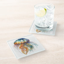 Rainbow Tides Jellyfish: Watercolor Art