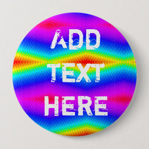 Rainbow tie-dye 10 cm round badge