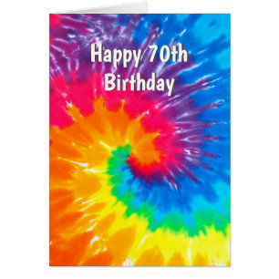 Rainbow Tie Dye 70th Birthday