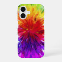 Rainbow tie dye abstract phone case