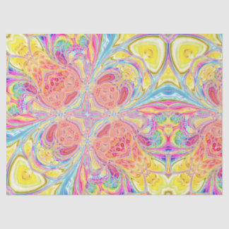 Rainbow Tie Dye Acrylic Fluid Pour Flower Tissue Paper