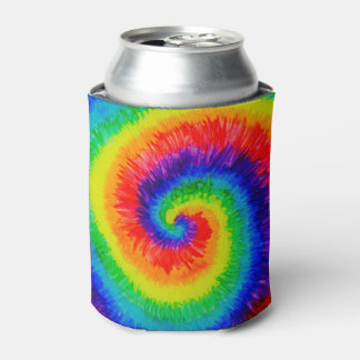 Rainbow Tie-Dye Alcohol Ink Can Cooler