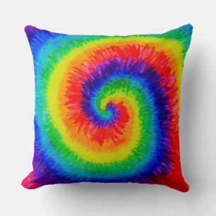 Rainbow Tie-Dye Alcohol Ink Cushion