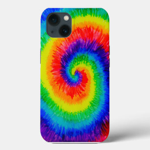 Rainbow Tie-Dye Alcohol Ink iPhone 13 Case