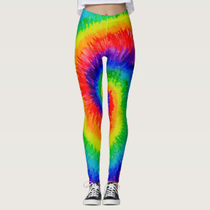 Rainbow Tie-Dye Alcohol Ink Painting Leggings