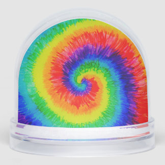 Rainbow Tie-Dye Alcohol Ink Snowglobe