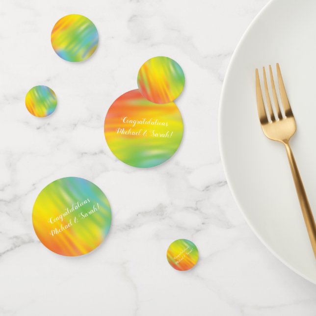 Rainbow Tie Dye Baby Shower Confetti (Group)