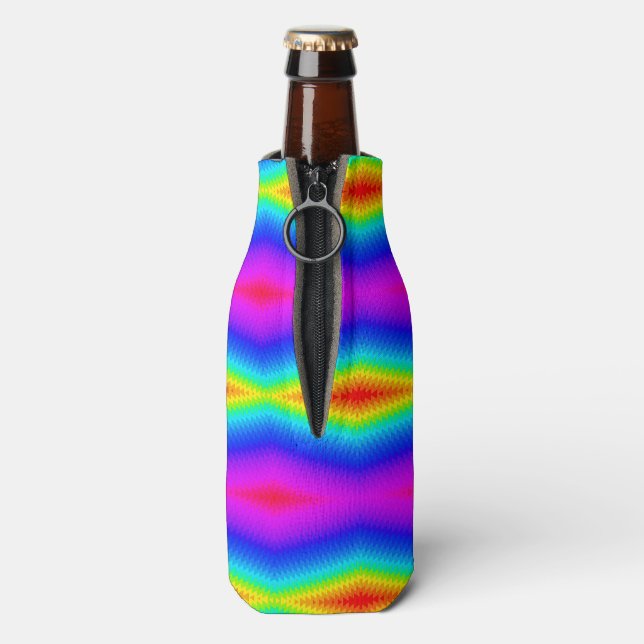 Rainbow tie-dye bottle cooler (Bottle Back)
