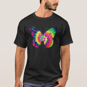 Rainbow Tie Dye Butterfly Tye Die Look Cool T Shir T-Shirt