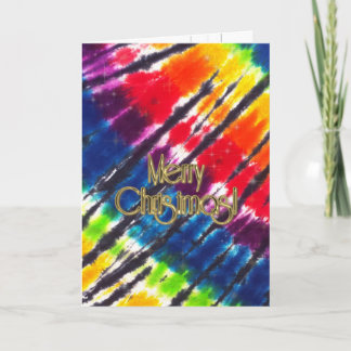 Rainbow Tie-Dye Christmas Holiday Card