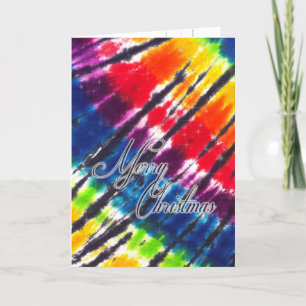 Rainbow Tie-Dye Christmas Holiday Card