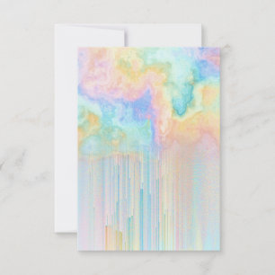 Rainbow Tie Dye Clouds Weather Thank You Card