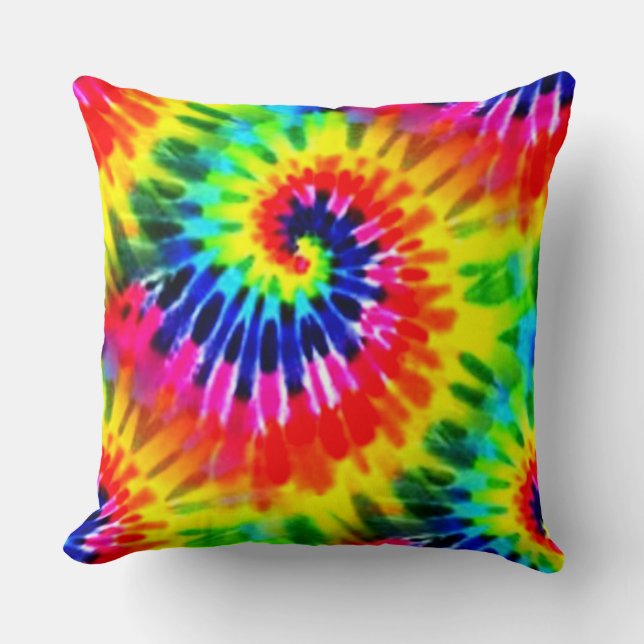 Rainbow Tie Dye Cushion (Front)