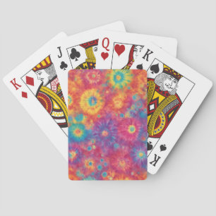 Rainbow Tie Dye Design Playing Cards