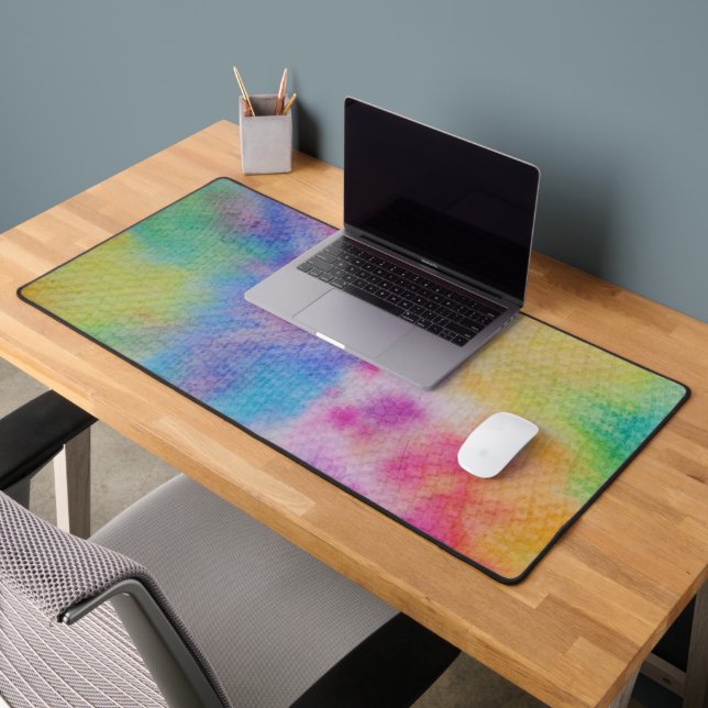 Rainbow Tie Dye Desk Mat (Office 2)