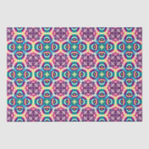 Rainbow Tie-Dye Geometric Pattern 7  Tissue Paper