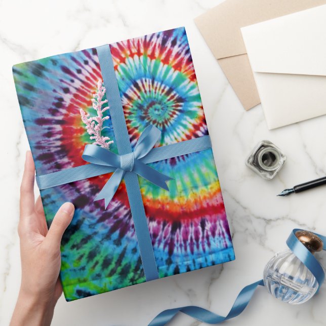 Rainbow Tie Dye Gift Wrapping Paper (Gifting)