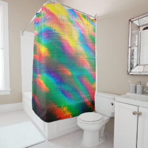 Rainbow Tie Dye Hippy Boho Summer Beach House Trip Shower Curtain