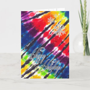 Rainbow Tie-Dye Holiday Card