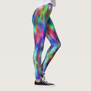 Rainbow Tie Dye Leggings Women's Exercise Pants