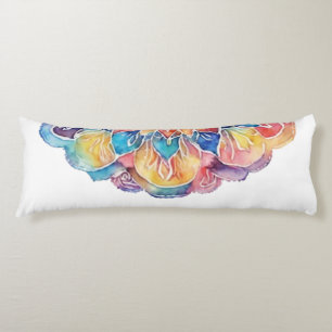 Rainbow Tie-Dye Mandala Body Cushion
