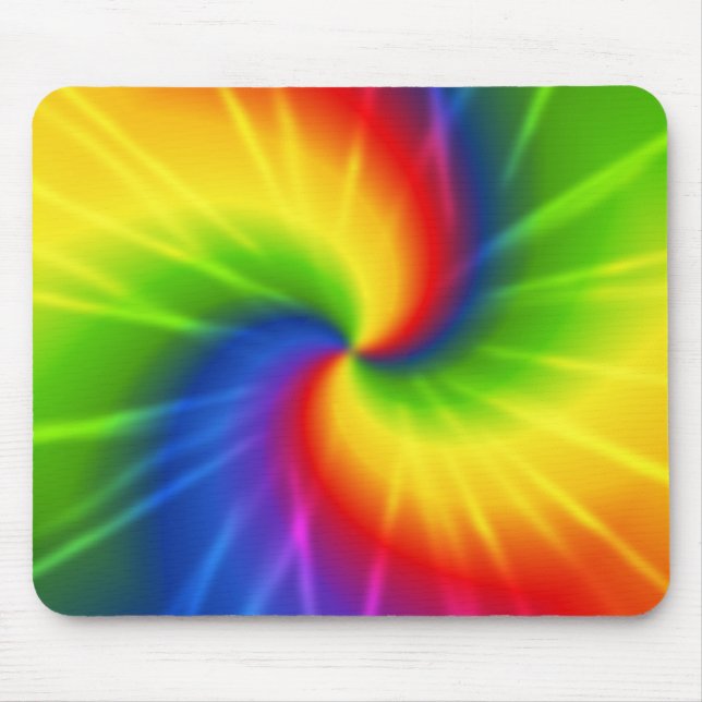 Rainbow (tie-dye) mouse pad (Front)