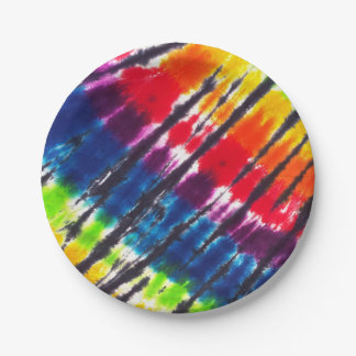 Rainbow Tie-Dye Paper Plate