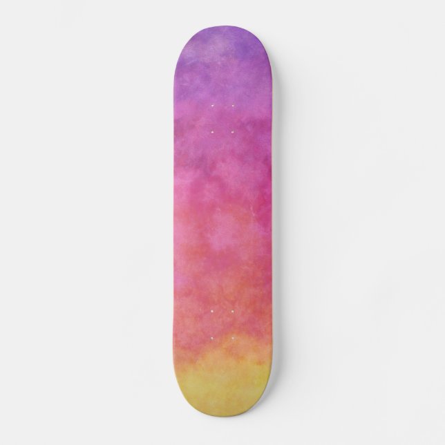 rainbow Tie dye skateboard deck (Front)