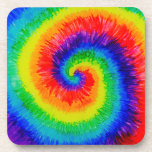Rainbow Tie-Dye Swirl  Coaster