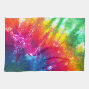 Rainbow Tie-Dye Tea Towel