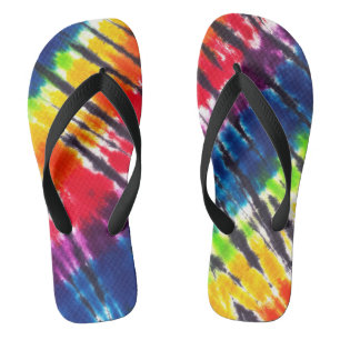 Rainbow Tie-Dye Thongs