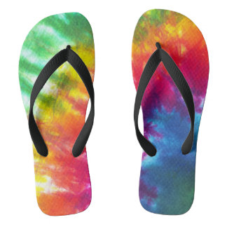 Rainbow Tie-Dye Thongs