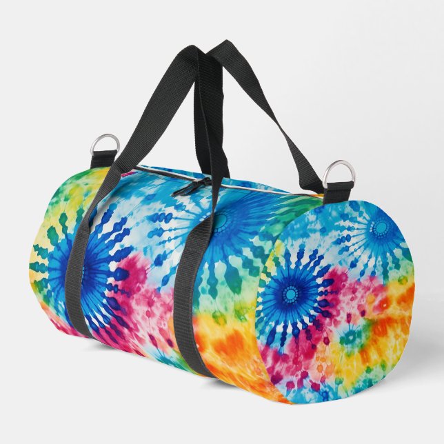 Rainbow Tie Dye Weekender Kit Bag (Left Corner)