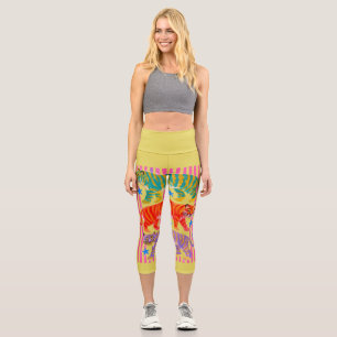 rainbow tiger dreams capri leggings