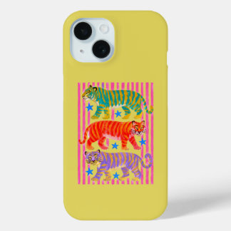 rainbow tiger dreams iPhone 15 case