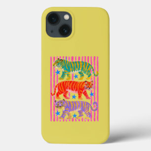 rainbow tiger dreams iPhone 13 case