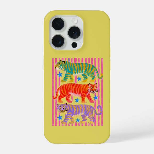 rainbow tiger dreams iPhone case (Back)
