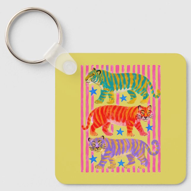 rainbow tiger dreams key ring (Front)