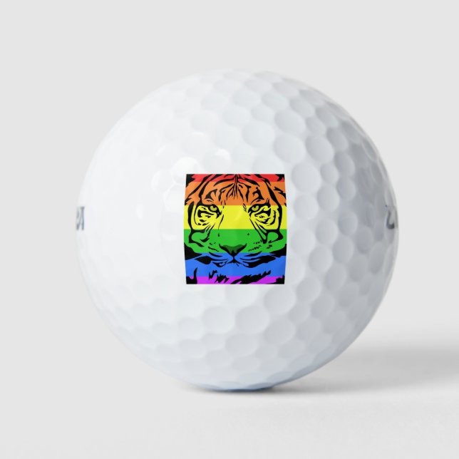 Rainbow Tiger Golf Balls (Front)
