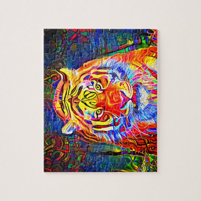 Rainbow Tiger  Jigsaw Puzzle (Vertical)