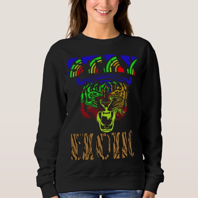 Rainbow Tiger LGBTQ Gay Lesbian Bisexual Transgend Sweatshirt (Front)