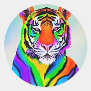 Rainbow tiger Sticker