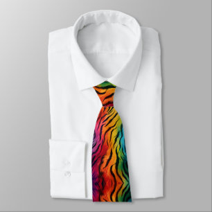 Rainbow Tiger Stripe Tie