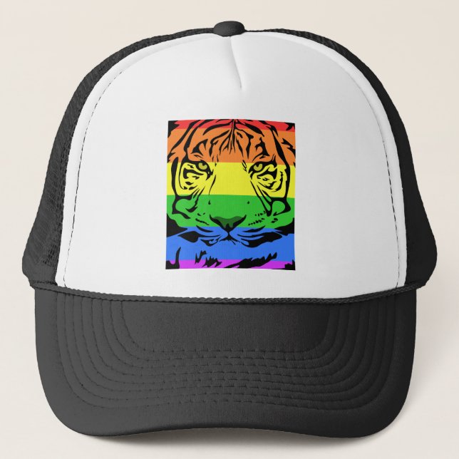 Rainbow Tiger Trucker Hat (Front)