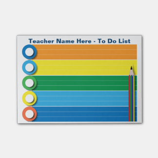Rainbow To Do List - Personalised Post-it Notes